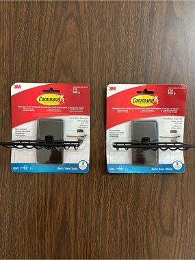 Command Matte Black Soap Dish Set of 2 BATH34-MB-ESF New Sealed Damage Free